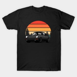 Retro Sunset 911 964 Oldschool Oldtimer Car T-Shirt